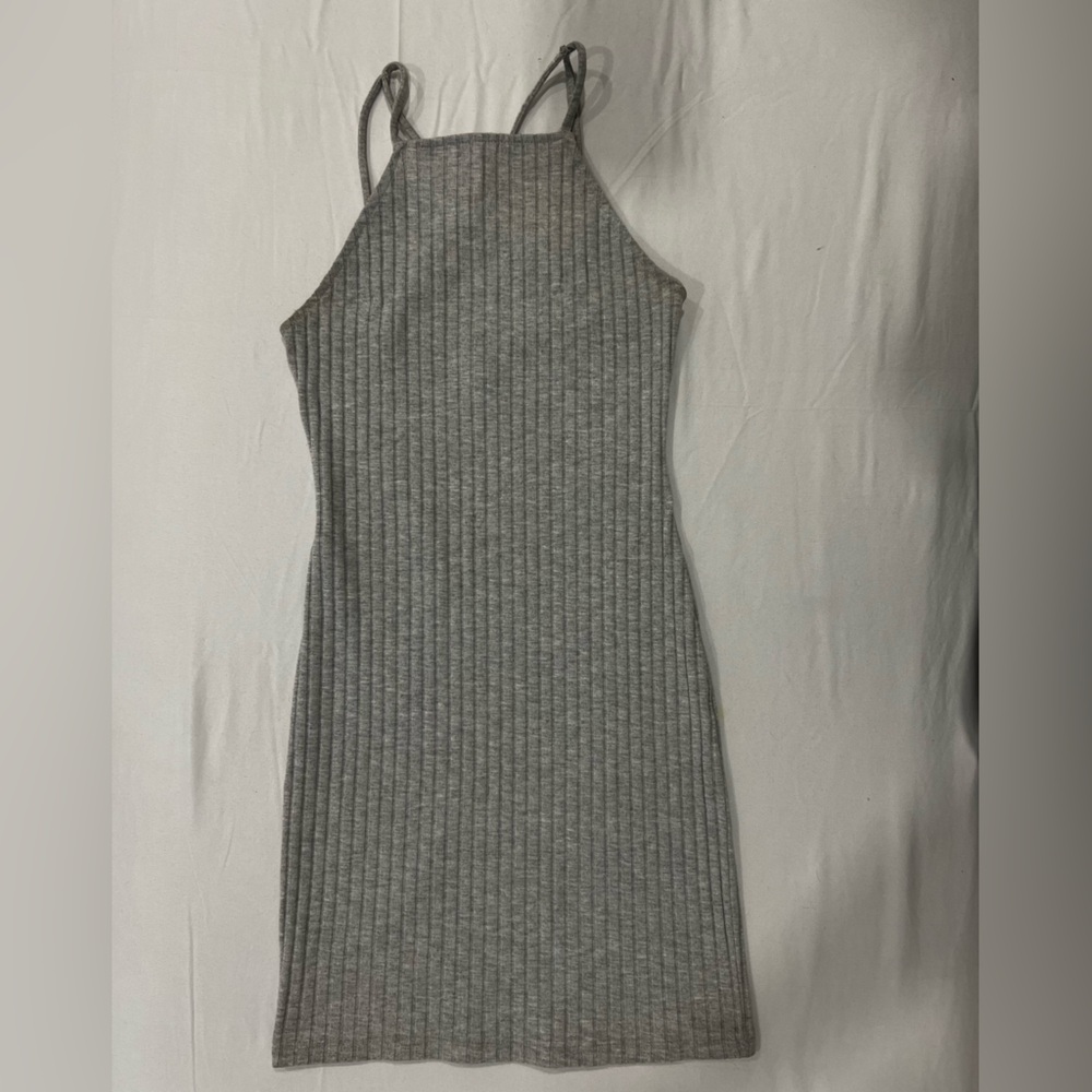 Forever 21 Gray Sheath Halter Mini Dress